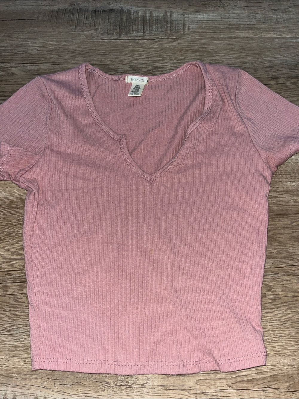 Pink short sleeve crop top